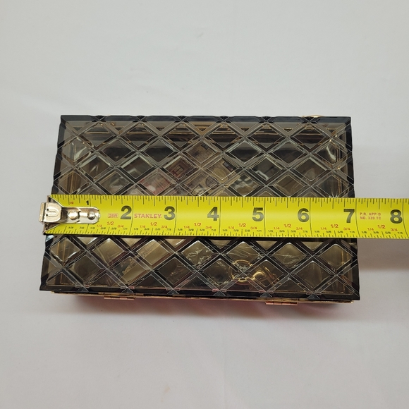 Acrilic Transparent Gold Star Evening Bag Purses Clutch Banquet Handbag - Picture 7 of 16